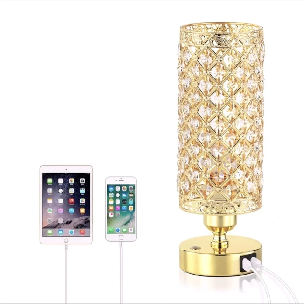 Golden Crystal Table Lamp NEW 🏷️